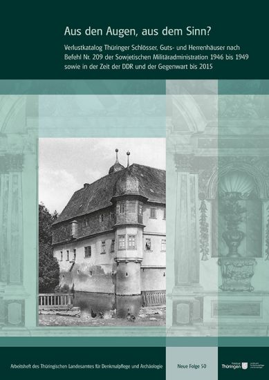 Thomas Bienert: Aus den Augen, aus dem Sinn? Verlustkatalog Thüringer Schlösser, Guts- und Herrenhäuser nach Befehl Nr. 209 der Sowjetischen Militäradministration 1946 bis 1949 sowie in der Zeit der DDR und der Gegenwart bis 2015