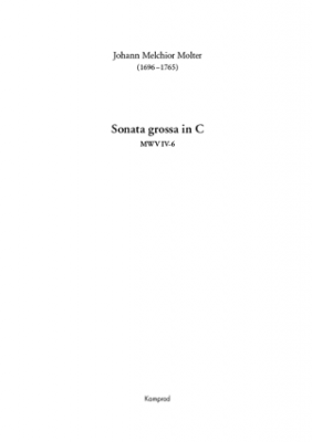 Johann Melchior Molter: Sonata grossa in C für zwei Violinen, Viola, zwei Oboen, Fagott und Basso continuo MWV IV-6 (Partitur)